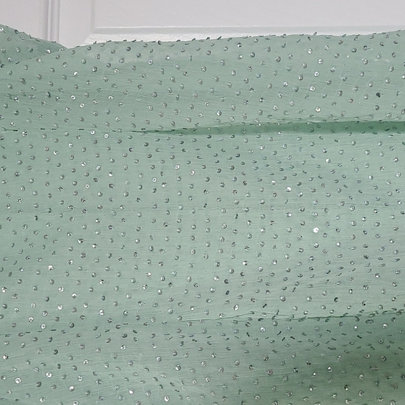 Sparkly Sheer Mint Green Tank Top By Free People. Sz S/P - Picture 3 of 5